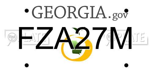 FZA27M Georgia License Plate