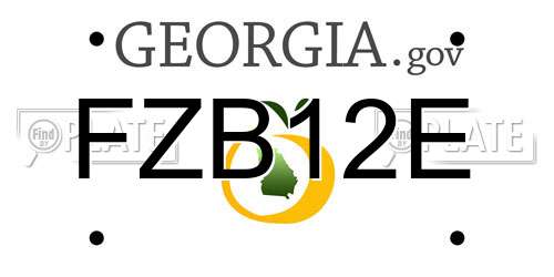 FZB12E Georgia License Plate