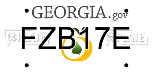 FZB17E Georgia License Plate