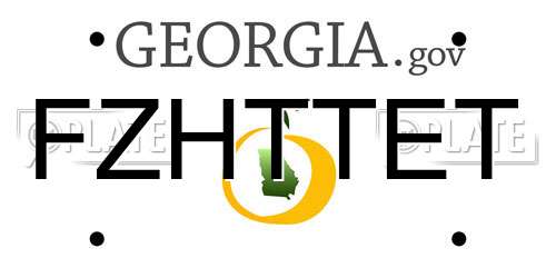 FZHTTET Georgia License Plate