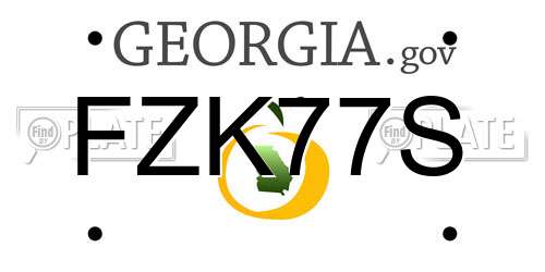 FZK77S Georgia License Plate