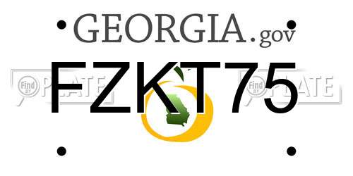 FZKT75 Georgia License Plate