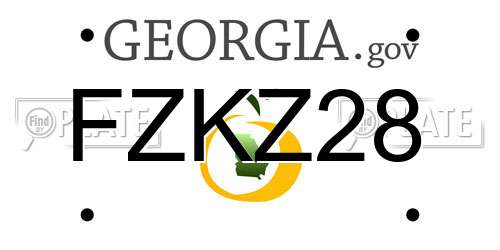 FZKZ28 Georgia License Plate