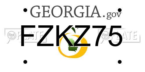FZKZ75 Georgia License Plate