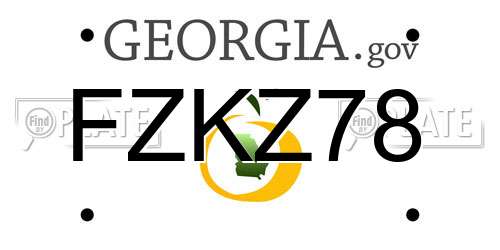 FZKZ78 Georgia License Plate