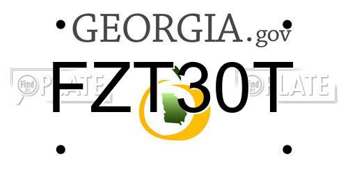 FZT30T Georgia License Plate