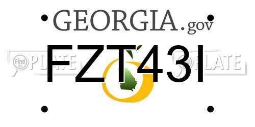 FZT43I Georgia License Plate