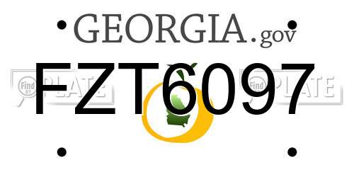 FZT6097 Georgia License Plate