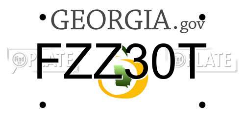 FZZ30T Georgia License Plate