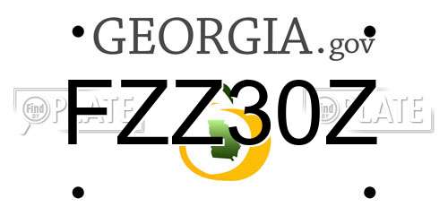 FZZ30Z Georgia License Plate
