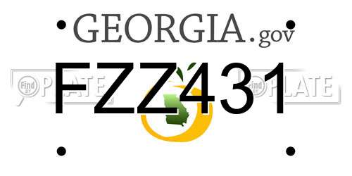 FZZ431 Georgia License Plate