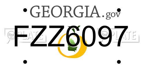 FZZ6097 Georgia License Plate