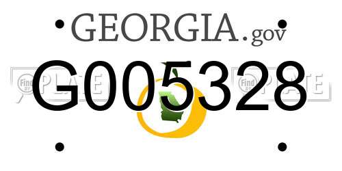 G005328 Georgia License Plate