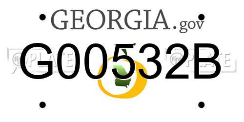 G00532B Georgia License Plate