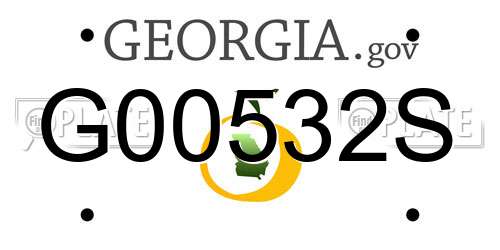 G00532S Georgia License Plate