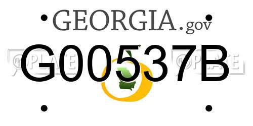 G00537B Georgia License Plate