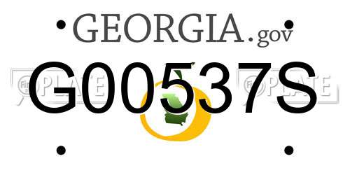 G00537S Georgia License Plate
