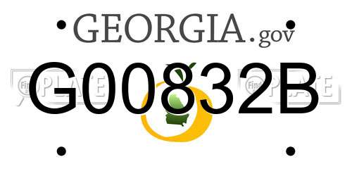 G00832B Georgia License Plate