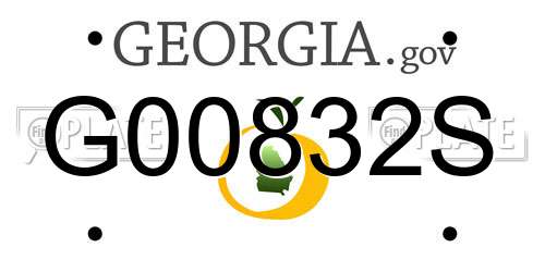 G00832S Georgia License Plate