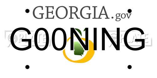G00NING Georgia License Plate