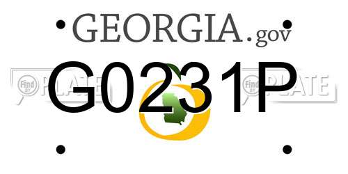 G0231P Georgia License Plate