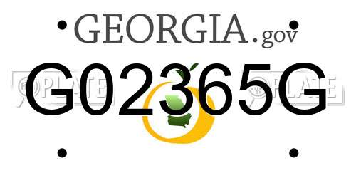 G02365G Georgia License Plate