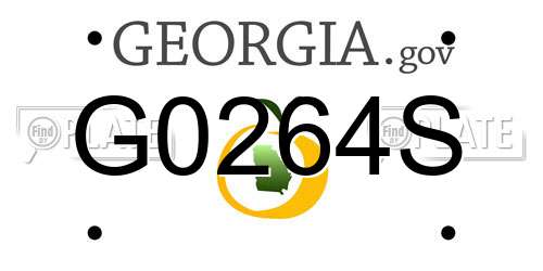 G0264S Georgia License Plate