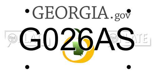 G026AS Georgia License Plate
