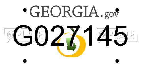 G027145 Georgia License Plate