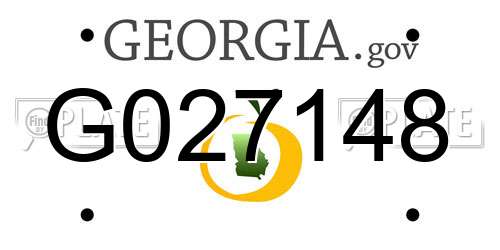 G027148 Georgia License Plate