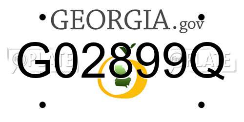 G02899Q Georgia License Plate