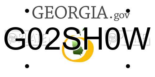 G02SH0W Georgia License Plate