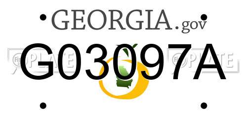 G03097A Georgia License Plate