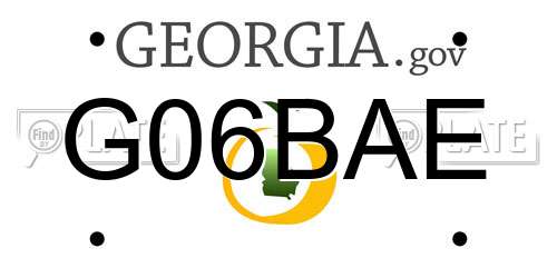 G06BAE Georgia License Plate