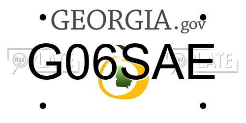 G06SAE Georgia License Plate