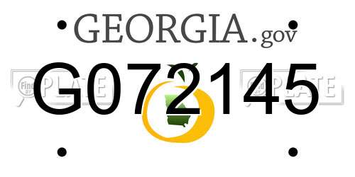 G072145 Georgia License Plate