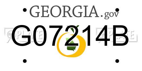 G07214B Georgia License Plate
