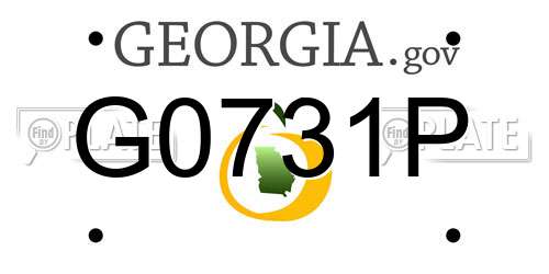 G0731P Georgia License Plate