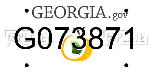 G073871 Georgia License Plate