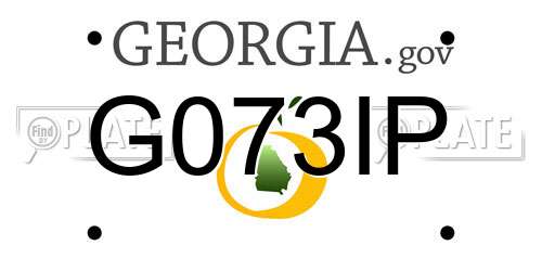 G073IP Georgia License Plate
