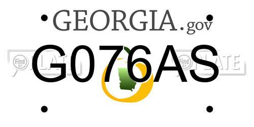 G076AS Georgia License Plate