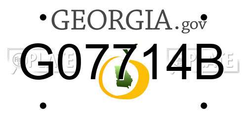G07714B Georgia License Plate