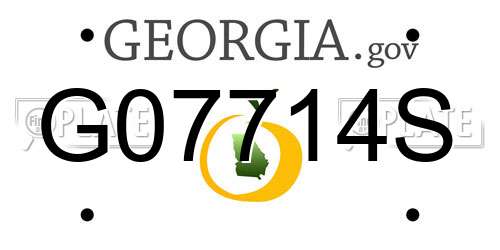 G07714S Georgia License Plate