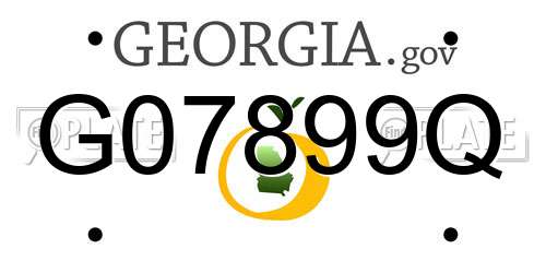 G07899Q Georgia License Plate