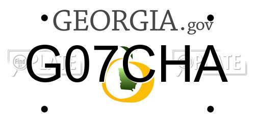 G07CHA Georgia License Plate