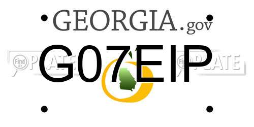 G07EIP Georgia License Plate