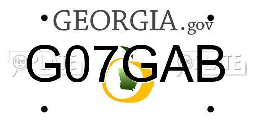 G07GAB Georgia License Plate
