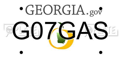 G07GAS Georgia License Plate