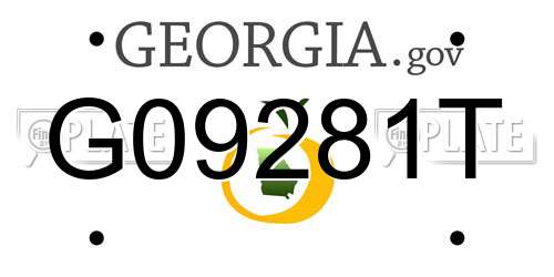 G09281T Georgia License Plate
