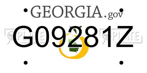 G09281Z Georgia License Plate